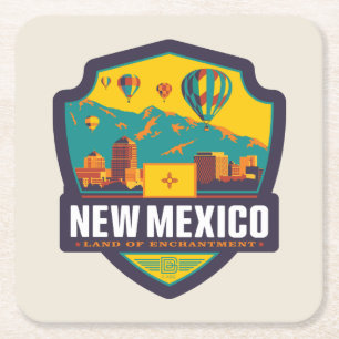 Staatlicher Stolz   New Mexico Rechteckiger Pappuntersetzer