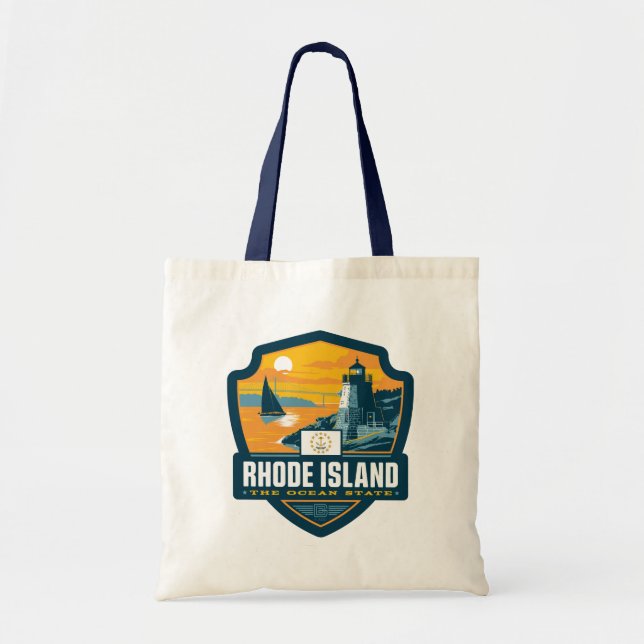 Staatlicher Stolz | Rhode Island Tragetasche (Vorne)