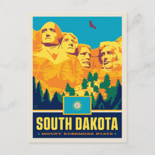 Staatlicher Stolz South Dakota Postkarte