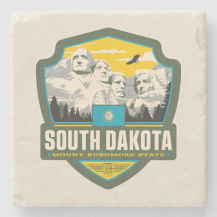 Staatlicher Stolz South Dakota Steinuntersetzer