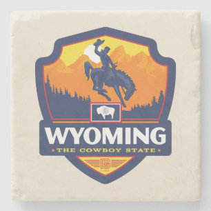Staatlicher Stolz Wyoming Steinuntersetzer