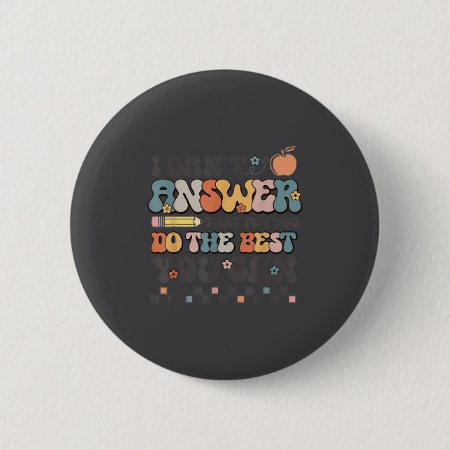 Staatlicher Testtag Motivational Ich Kann Das Nich Button (Vorderseite)