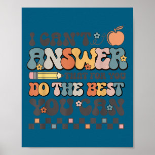 Staatlicher Testtag Motivational Ich Kann Das Nich Poster