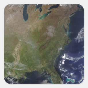 Staatostküste 2 quadratischer aufkleber