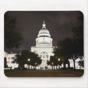 Staats-Hauptstadt von Austin, Texas nachts Mousepad