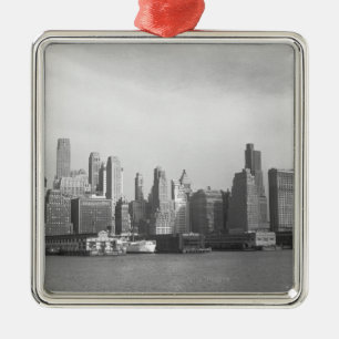 Staats-New York Cityskyline USA New York Silbernes Ornament