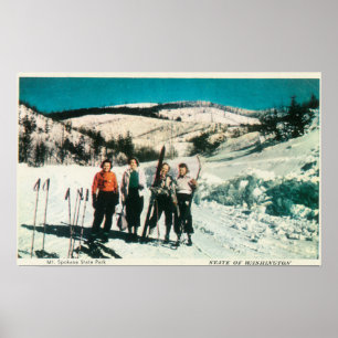 Staats-Park-Damen SkiingWashington Mt. Spokane Poster