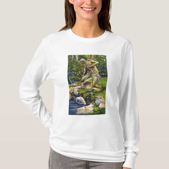Staats-Park-Inder-Statue T-Shirt (Vorderseite)