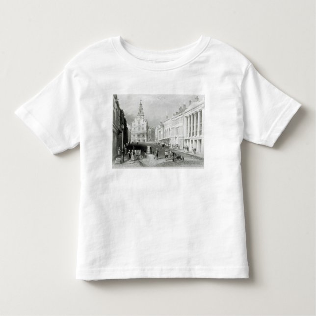 Staats-Straße, Boston, graviert durch S.Lacey Kleinkind T-shirt (Vorderseite)
