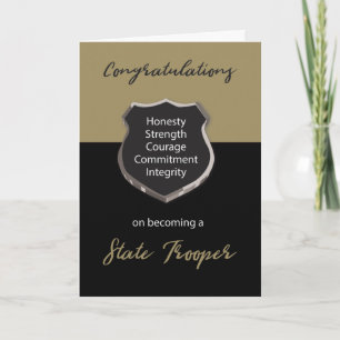 Staats-Trooper, Glückwünsche, TAN und Schwarzes Karte