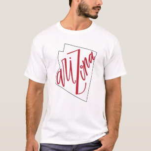 Staats-Typografie-Entwurf Arizonas   T-Shirt