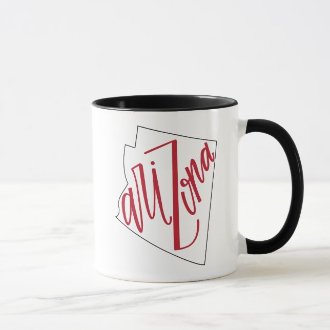 Staats-Typografie-Entwurf Arizonas | Tasse (Rechts)