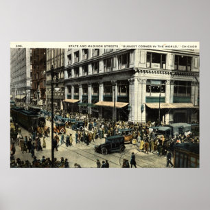 Staats-u. Madison-Überziehschutzanlage., Chicago Poster