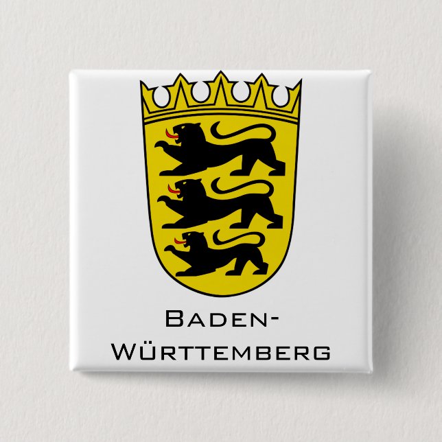 Staats-Wappen von Baden-Württemberg Große Version  Button (Vorderseite)