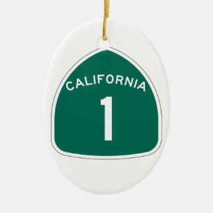 Staats-Weg 1, Kalifornien, USA Keramik Ornament
