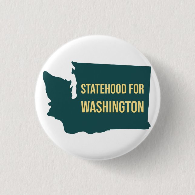 Staatsbürgerschaft für Washington Retro-Minimalist Button (Vorderseite)