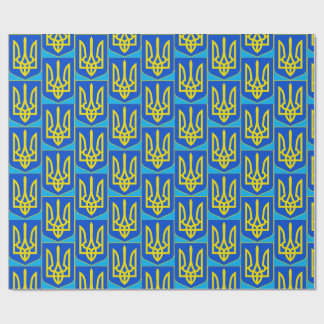 Staatsemblem der Ukraine Goldener Dreizack Fine Ar Geschenkpapier