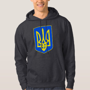 Staatsemblem der Ukraine Goldener Dreizack Fine Ar Hoodie