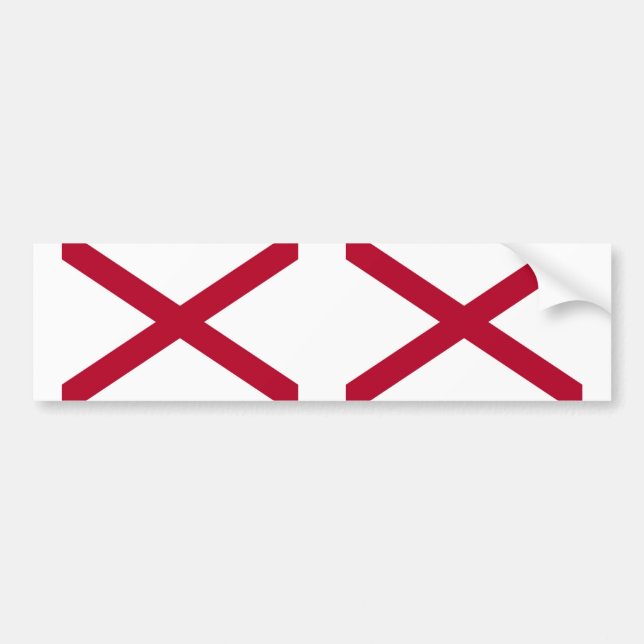 Staatsflagge Alabama Autoaufkleber (Vorne)