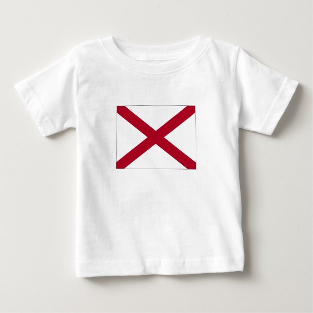 Staatsflagge Alabama Baby T-shirt (Vorderseite)