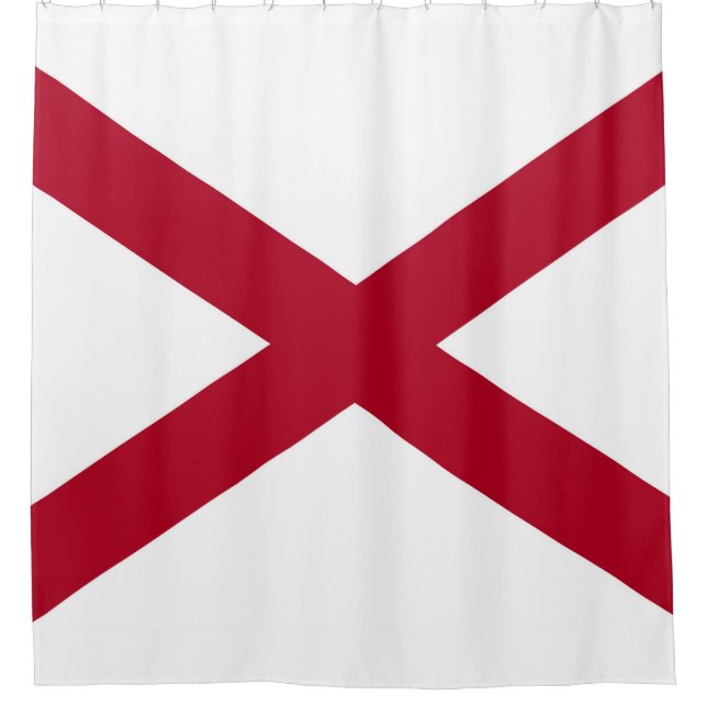 Staatsflagge Alabama Duschvorhang (Vorderseite)