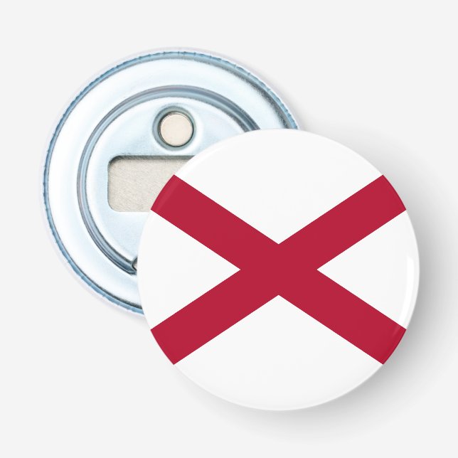 Staatsflagge Alabama Flaschenöffner (Vorderseite)