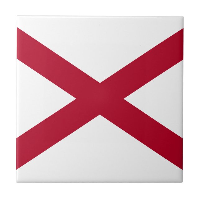 Staatsflagge Alabama Fliese (Vorderseite)