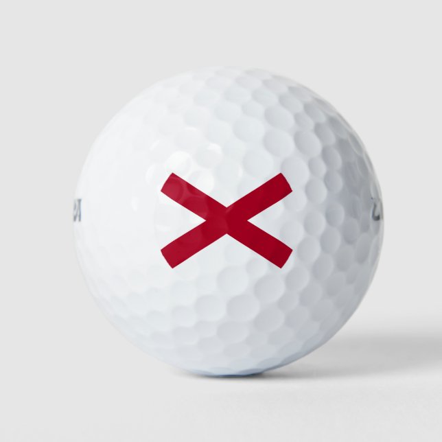Staatsflagge Alabama Golfball (Vorderseite)
