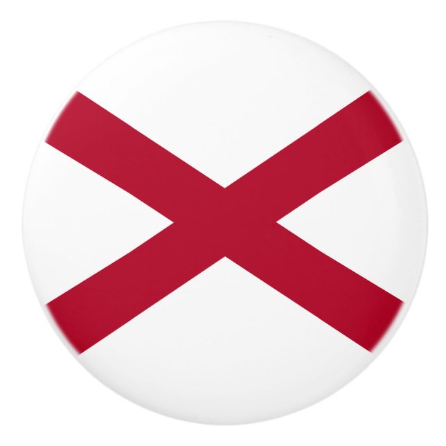 Staatsflagge Alabama Keramikknauf (Vorderseite)