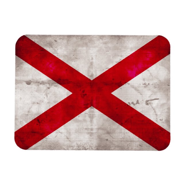 Staatsflagge Alabama Magnet (Horizontal)