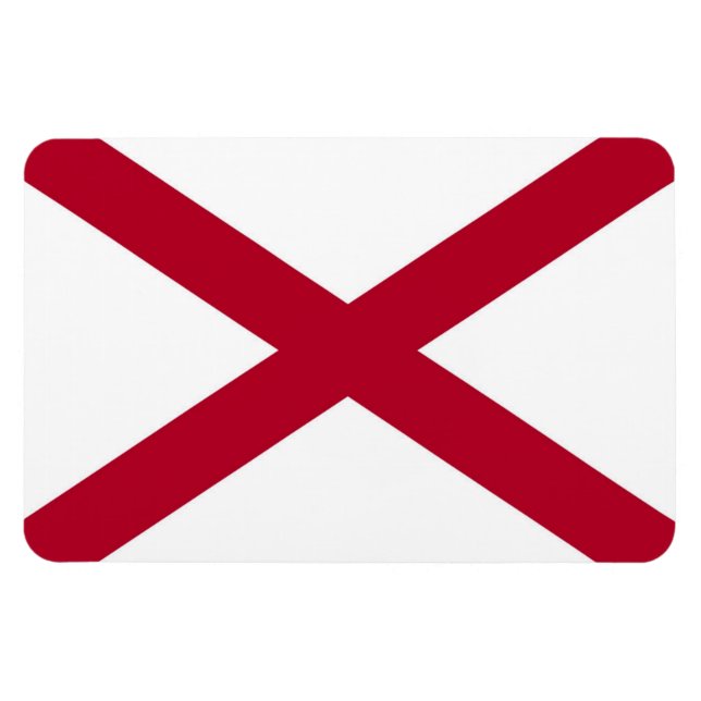 Staatsflagge Alabama Magnet (Horizontal)
