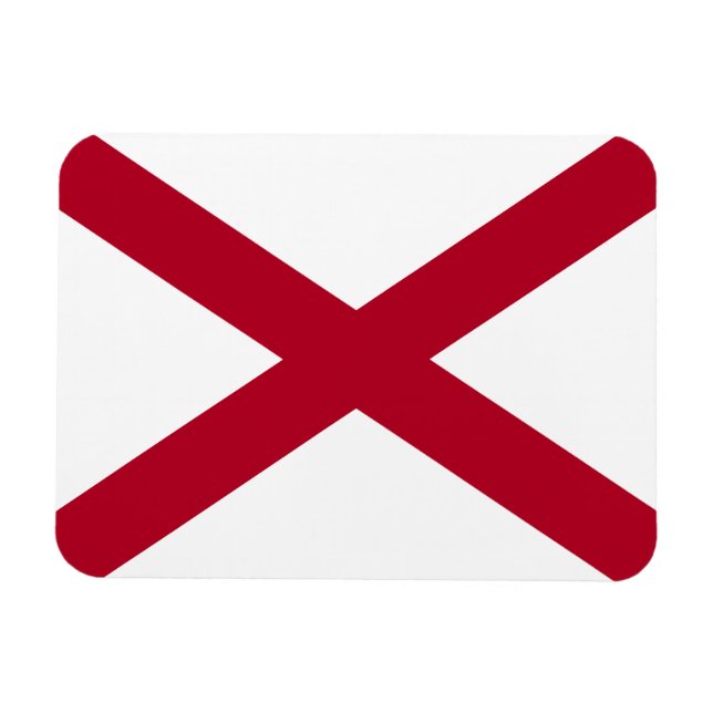 Staatsflagge Alabama Magnet (Horizontal)