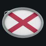 Staatsflagge Alabama Ovale Gürtelschnalle<br><div class="desc">Patriotische Alabama-Staatsflagge.</div>