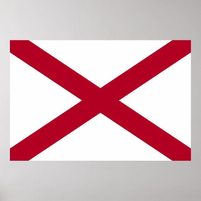 Staatsflagge Alabama Poster (Vorne)