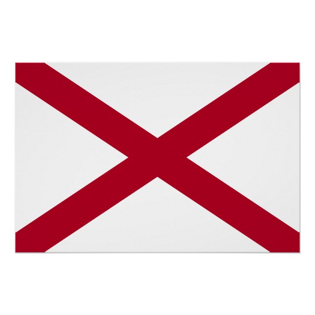 Staatsflagge Alabama Poster (Vorderseite)