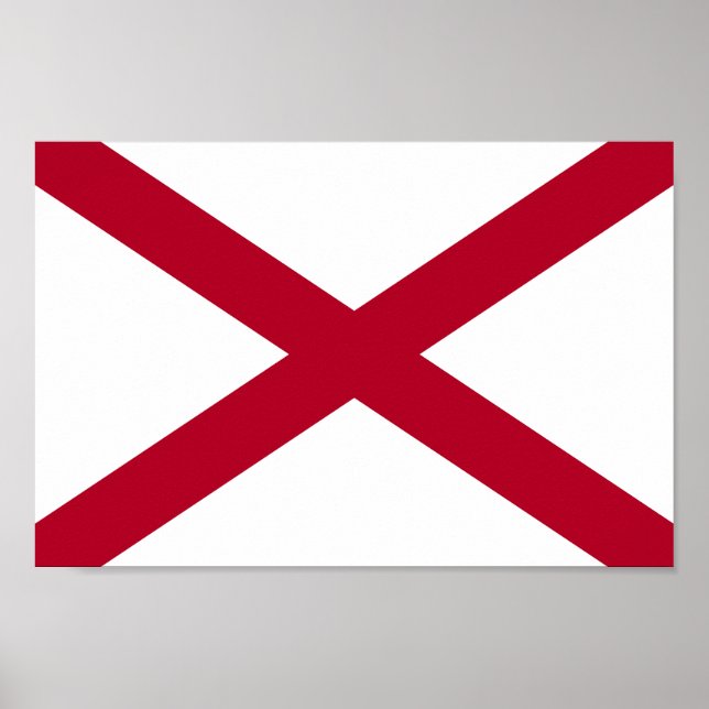 Staatsflagge Alabama Poster (Vorne)