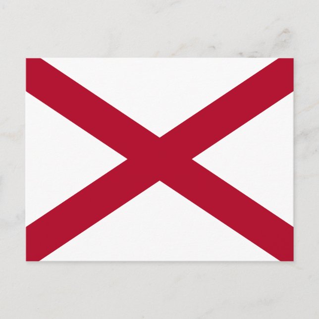 Staatsflagge Alabama Postkarte (Vorderseite)
