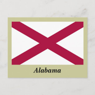 Staatsflagge Alabama Postkarte