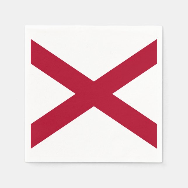 Staatsflagge Alabama Serviette (Vorderseite)