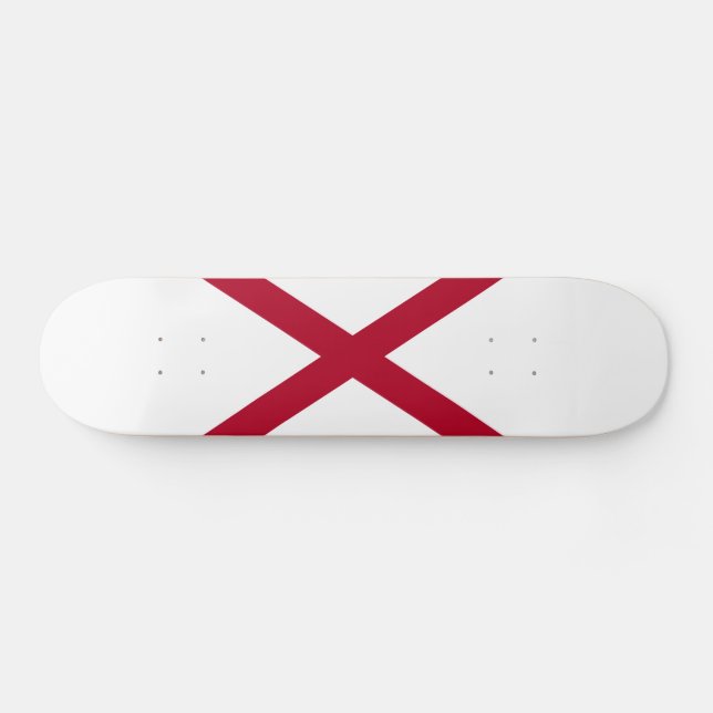 Staatsflagge Alabama Skateboard (Horizontal)