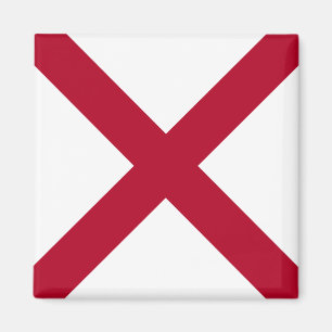Staatsflagge Alabama, St. Andrew Crimson Cross Magnet
