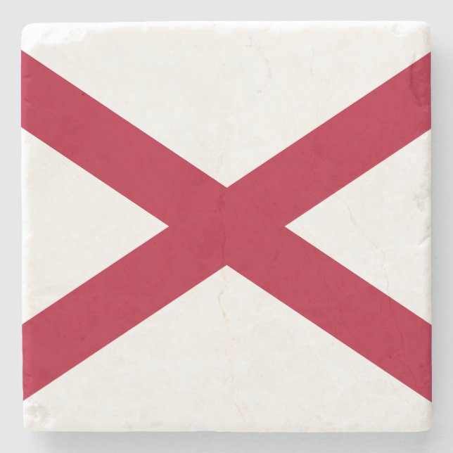 Staatsflagge Alabama Steinuntersetzer (Vorderseite)