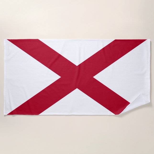 Staatsflagge Alabama Strandtuch (Vorderseite)