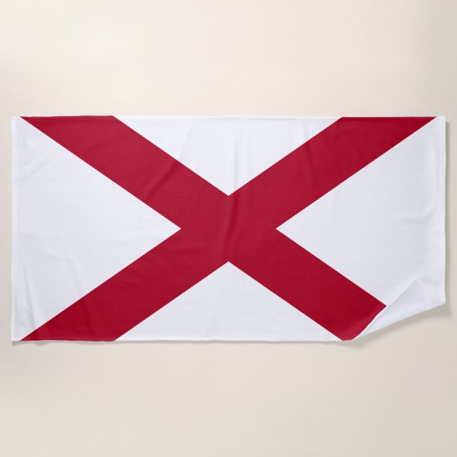 Staatsflagge Alabama Strandtuch (Vorderseite)
