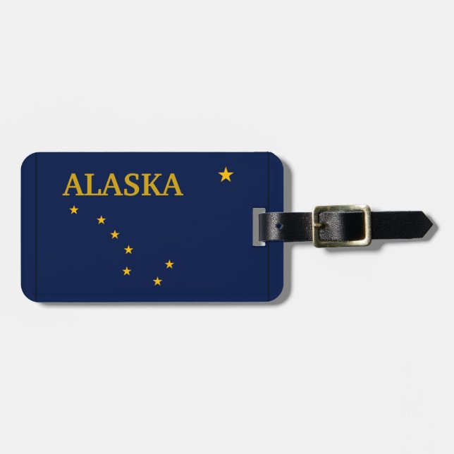 Staatsflagge Alaska  Gepäckanhänger (Vorderseite horizontal)