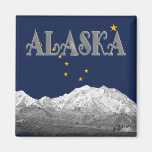 Staatsflagge Alaska Mt McKinley Magnet