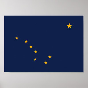 Staatsflagge Alaska Poster