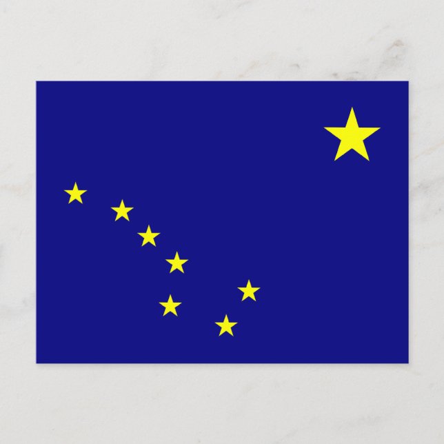 Staatsflagge Alaska Postkarte (Vorderseite)