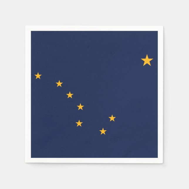 Staatsflagge Alaska Serviette (Vorderseite)