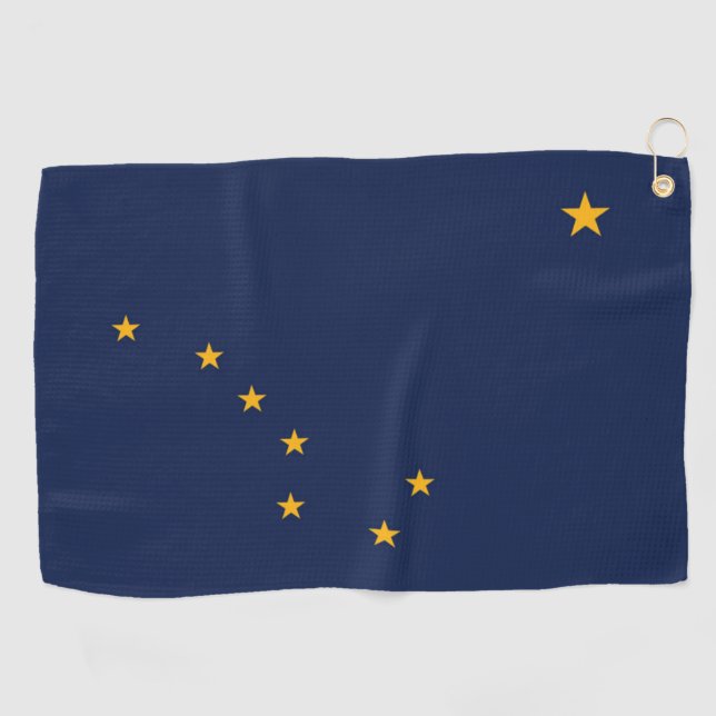 Staatsflagge Alaska, USA Golfhandtuch (Horizontal)
